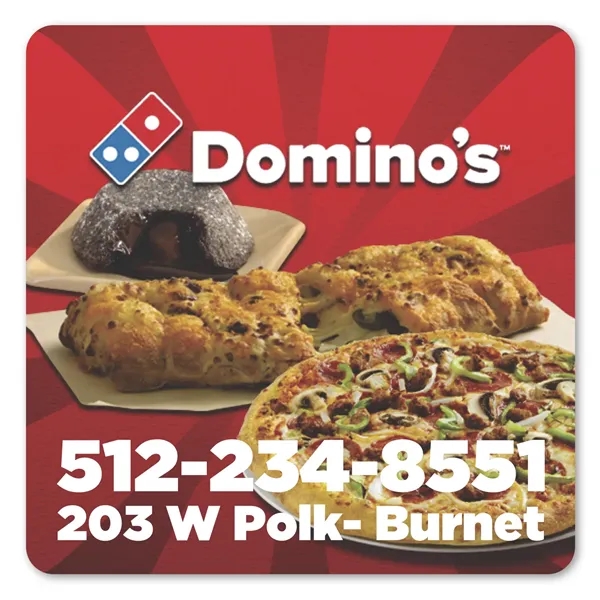 2.5" x 2.5" square shaped label with permanent adhesive backing and... from ASI 68507 The Magnet Group / Magnet LLC™