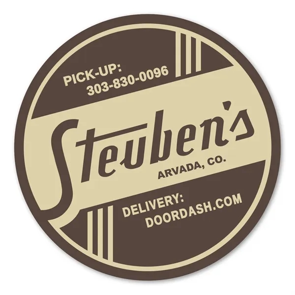 3.5" circular label with removable adhesive backing and customization.... from ASI 68507 The Magnet Group / Magnet LLC™