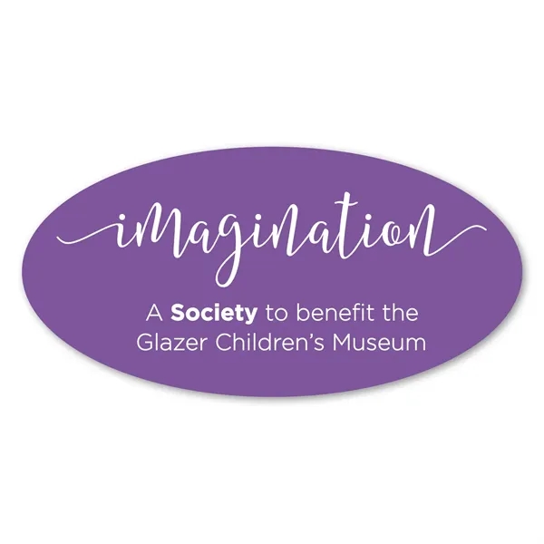 2" x 4" oval shaped label with removable adhesive backing and... from ASI 68507 The Magnet Group / Magnet LLC™