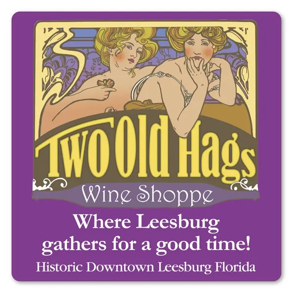 4" x 4" square shaped label with removable adhesive backing and... from ASI 68507 The Magnet Group / Magnet LLC™