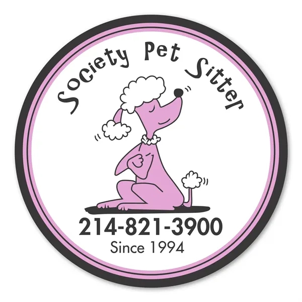 2" round repositionable label with patterned adhesive backing and 4 color... from ASI 68507 The Magnet Group / Magnet LLC™