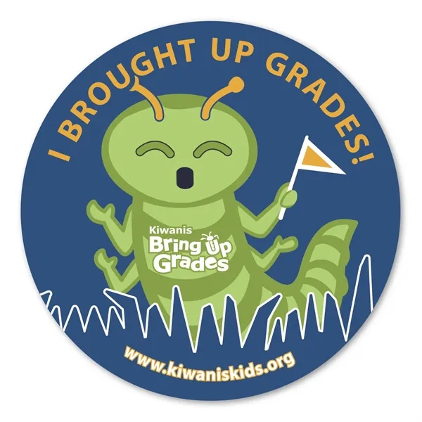 2.5" round repositionable label with patterned adhesive backing and 4 color... from ASI 68507 The Magnet Group / Magnet LLC™