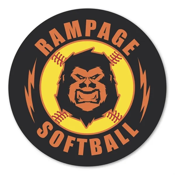 3.5" round repositionable label with patterned adhesive backing and 4 color... from ASI 68507 The Magnet Group / Magnet LLC™