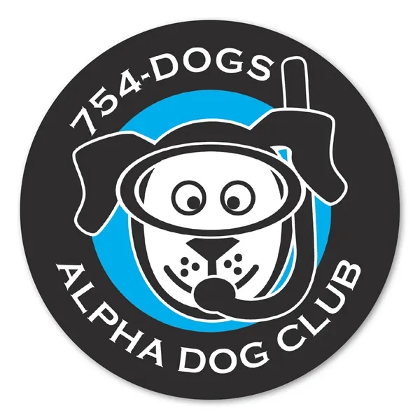 4" round repositionable label with patterned adhesive backing and 4 color... from ASI 68507 The Magnet Group / Magnet LLC™