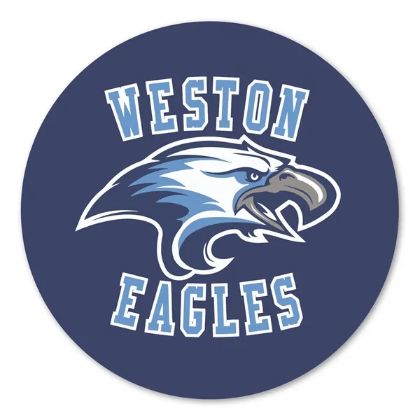 4.5" round bumper sticker with UV finish, permanent adhesive backing and... from ASI 68507 The Magnet Group / Magnet LLC™