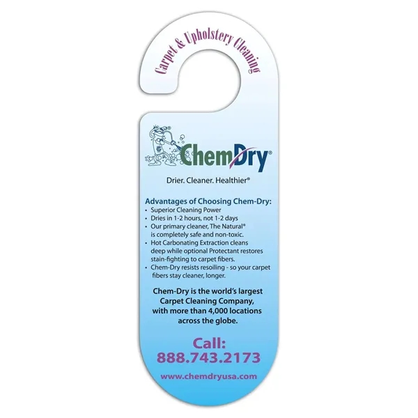 2 13/16" x 8" door hanger paper card with oval shape;... from ASI 68507 The Magnet Group / Magnet LLC™