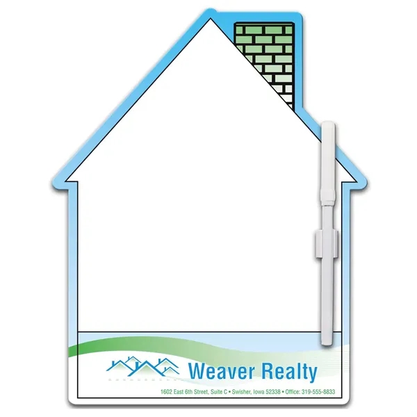 12 pt. laminated paper house-shaped memo board with wet erase pen... from ASI 68507 The Magnet Group / Magnet LLC™