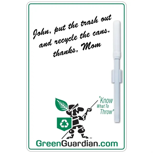 Memo board with removable adhesive backing, wet erasable pen, and clip.... from ASI 68507 The Magnet Group / Magnet LLC™