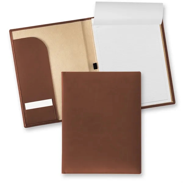9 1/2" x 12 1/4" polyurethane hand-stitched padfolio with hardboard construction,... from ASI 68507 The Magnet Group / Castelli