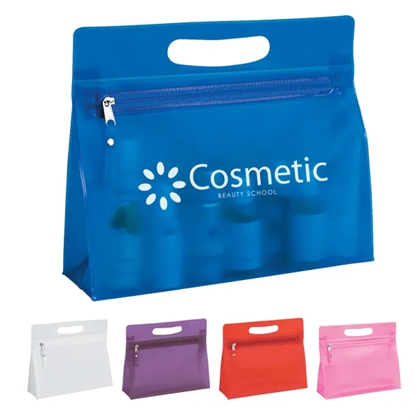 9 3/4" x 8" Vanity bag with translucent design, zip closure... from ASI 61125 Hit Promotional Products / Hit®