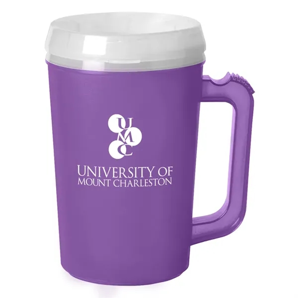 22 Oz. Thermo Insulated Mug. Matte Finish.  Double Wall Construction... from ASI 61125 Hit Promotional Products / Hit®