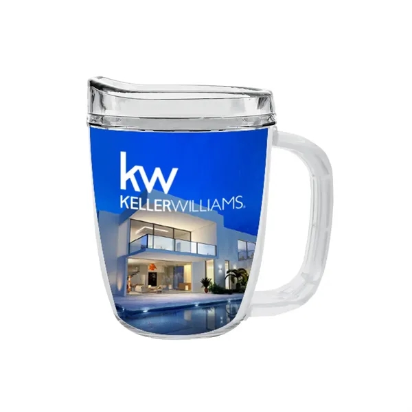 USA-made 12 oz. travel mug with snap-on, spill-resistant thumb-slide lid... from ASI 61125 Hit Promotional Products / Hit®