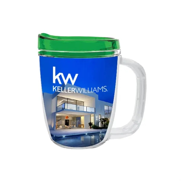 USA-made 12 oz. travel mug with snap-on, spill-resistant thumb-slide lid... from ASI 61125 Hit Promotional Products / Hit®