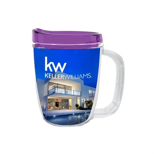 USA-made 12 oz. travel mug with snap-on, spill-resistant thumb-slide lid... from ASI 61125 Hit Promotional Products / Hit®