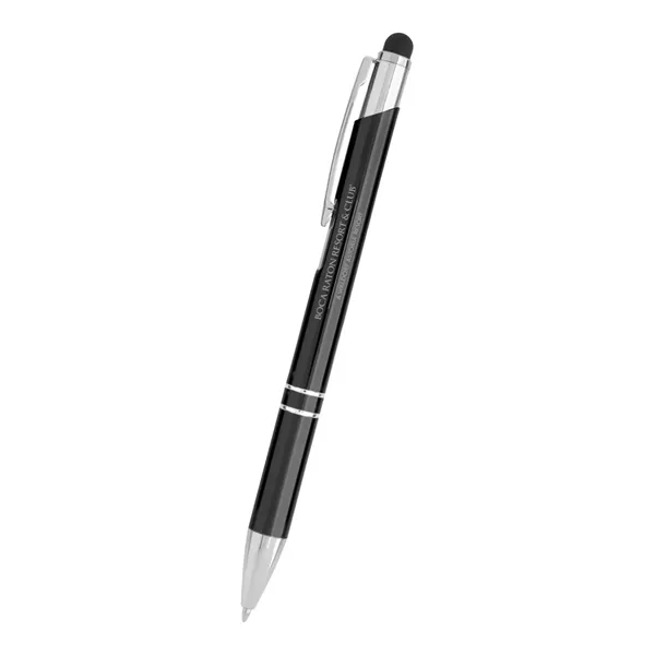 Plunger-action stylus pen made of aluminum and available in six colors.... from ASI 61125 Hit Promotional Products / Hit®