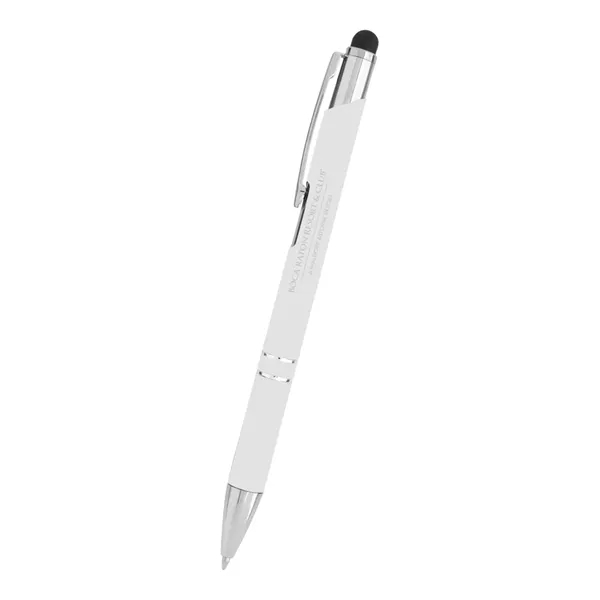 Plunger-action stylus pen made of aluminum and available in six colors.... from ASI 61125 Hit Promotional Products / Hit®