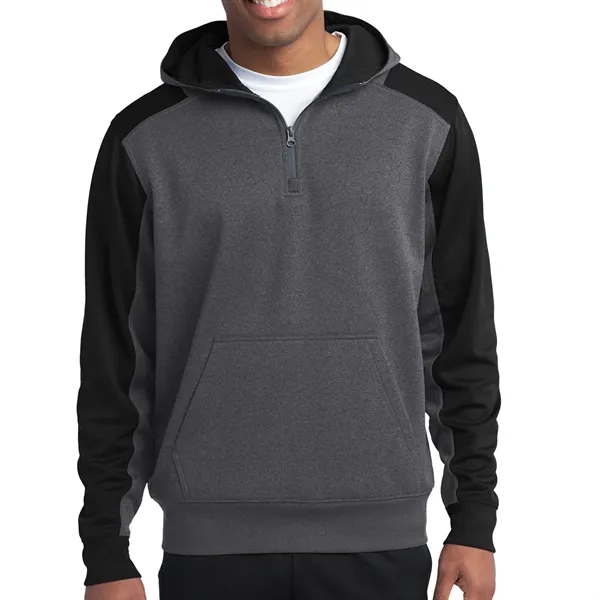 Sport-Tek® Tech Fleece Colorblock 1/4-Zip Hooded Sweatshirt... from ASI 61125 Hit Promotional Products