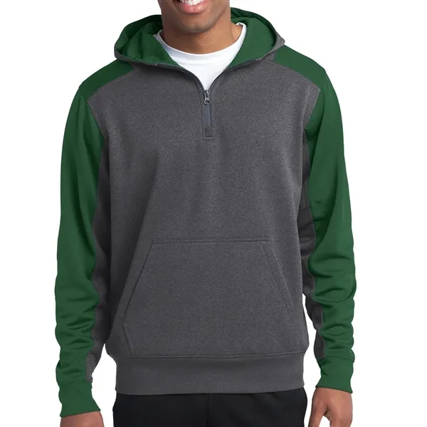 Sport-Tek® Tech Fleece Colorblock 1/4-Zip Hooded Sweatshirt... from ASI 61125 Hit Promotional Products