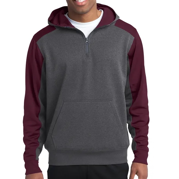 Sport-Tek® Tech Fleece Colorblock 1/4-Zip Hooded Sweatshirt... from ASI 61125 Hit Promotional Products