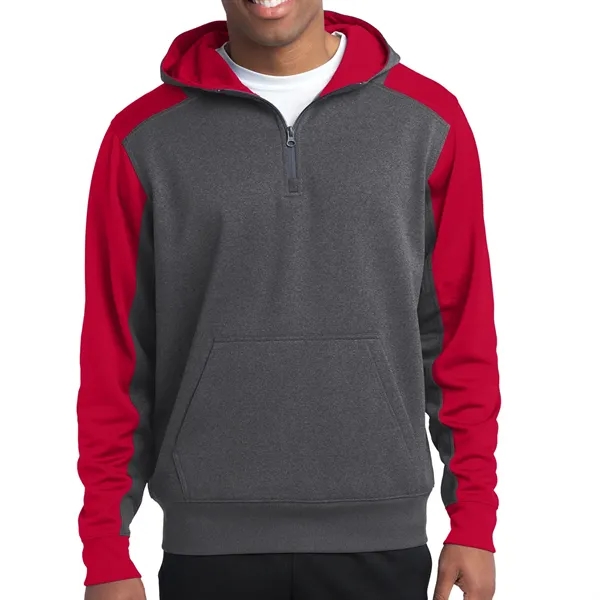 Sport-Tek® Tech Fleece Colorblock 1/4-Zip Hooded Sweatshirt... from ASI 61125 Hit Promotional Products