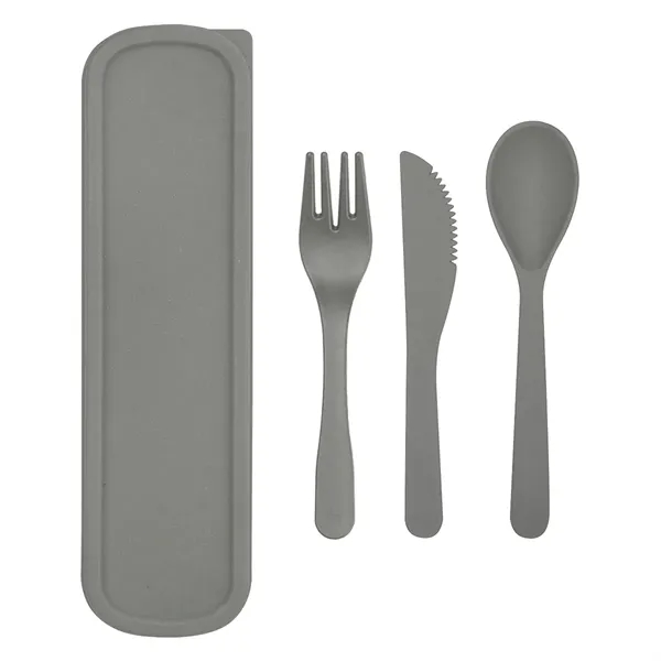 Utensil set with a fork, spoon, and knife inside of a... from ASI 61125 Hit Promotional Products / Hit®