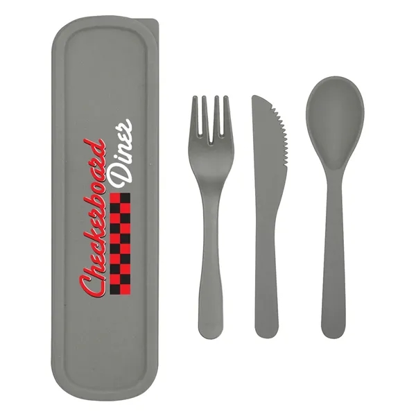 Utensil set with a fork, spoon, and knife inside of a... from ASI 61125 Hit Promotional Products / Hit®