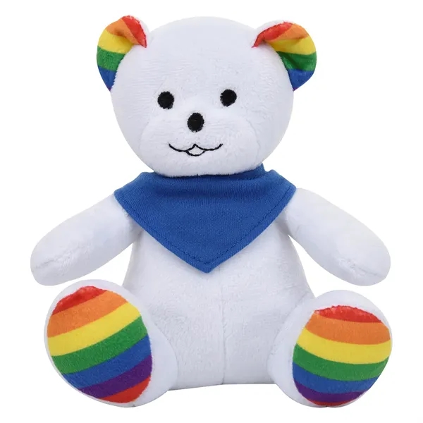 6" rainbow bear plush animal that's great for kids, pride celebrations,... from ASI 61125 Hit Promotional Products / Hit®