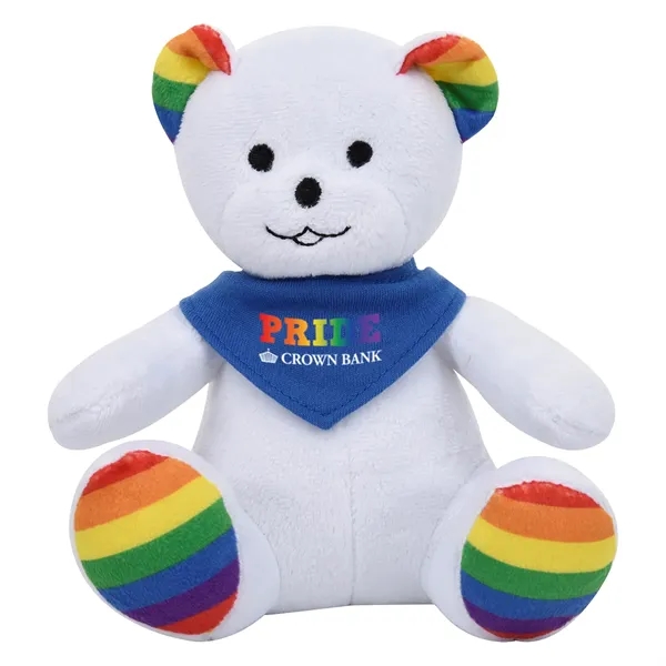6" rainbow bear plush animal that's great for kids, pride celebrations,... from ASI 61125 Hit Promotional Products / Hit®