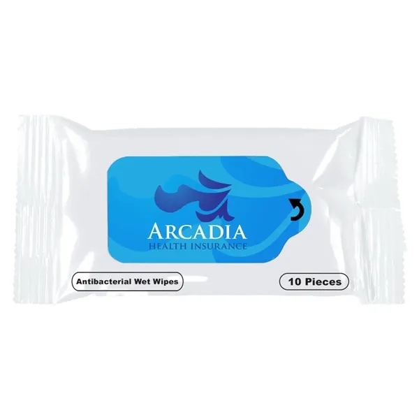 Antibacterial wet wipe packet for staying germ-free with a light citrus... from ASI 61125 Hit Promotional Products / Hit®