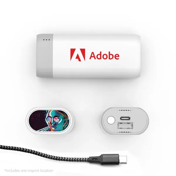 Nova+ power bank for charging up to two compatible devices at... from ASI 61125 Hit Promotional Products / Hit®