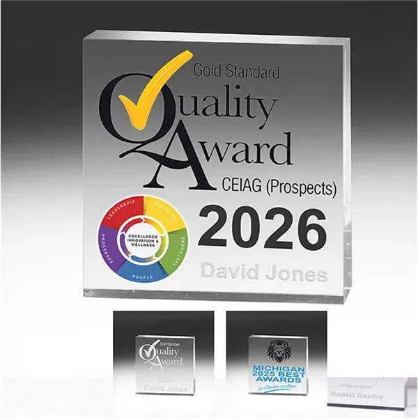 2 1/2" x 2 1/2" x 1/2"  Square Mini Acrylic... from ASI 62660 Innovation Line