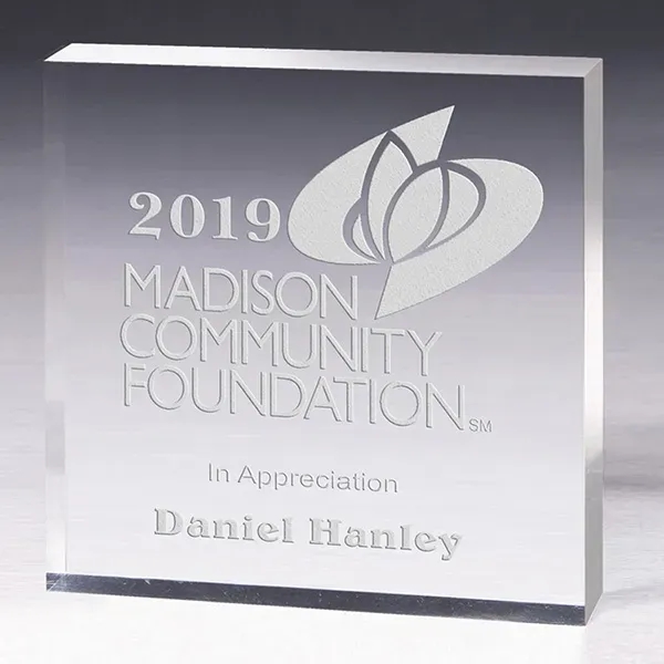 2 1/2" x 2 1/2" x 1/2"  Square Mini Acrylic... from ASI 62660 Innovation Line