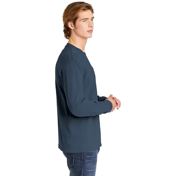 Garment dyed, long-sleeve pocket t-shirt.... from ASI 61125 Hit Promotional Products / Hit®
