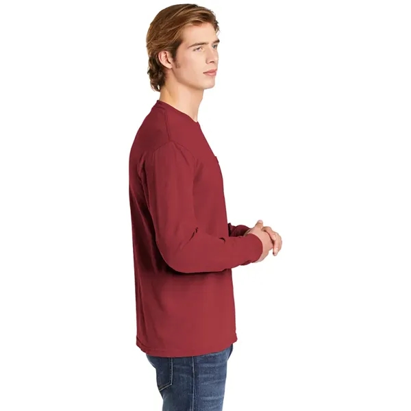 Garment dyed, long-sleeve pocket t-shirt.... from ASI 61125 Hit Promotional Products / Hit®