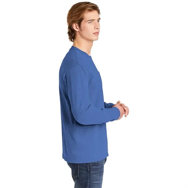Garment dyed, long-sleeve pocket t-shirt.... from ASI 61125 Hit Promotional Products / Hit®
