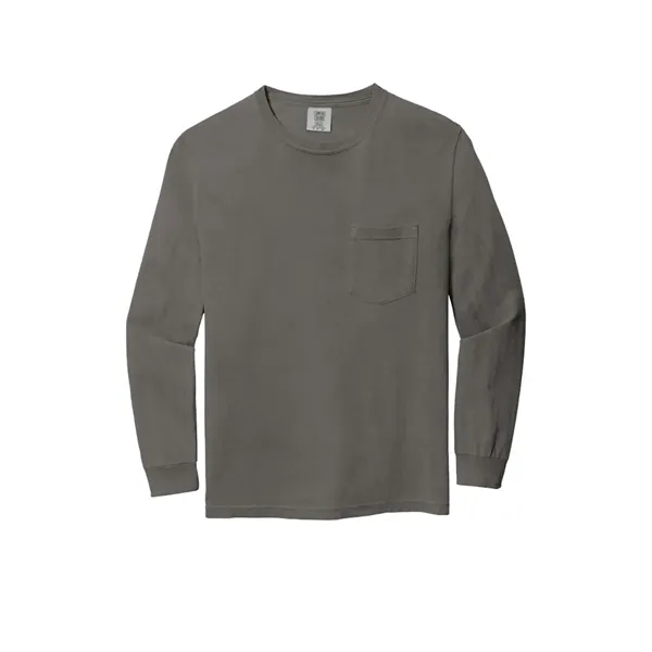 Garment dyed, long-sleeve pocket t-shirt.... from ASI 61125 Hit Promotional Products / Hit®