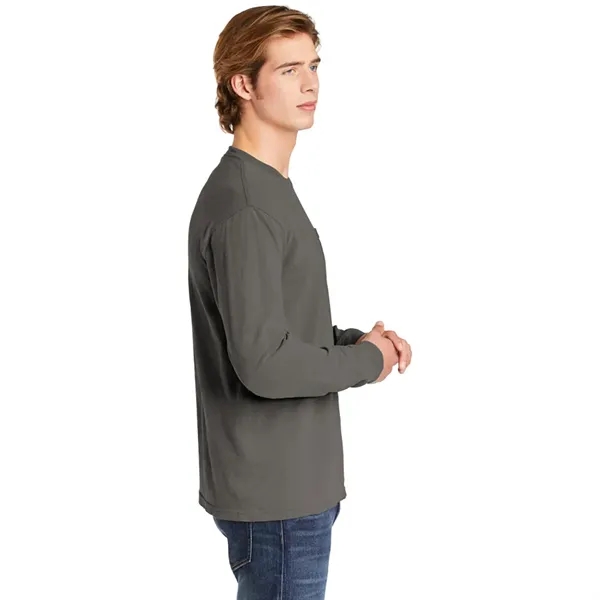 Garment dyed, long-sleeve pocket t-shirt.... from ASI 61125 Hit Promotional Products / Hit®