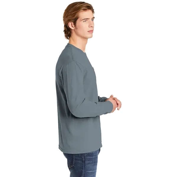 Garment dyed, long-sleeve pocket t-shirt.... from ASI 61125 Hit Promotional Products / Hit®
