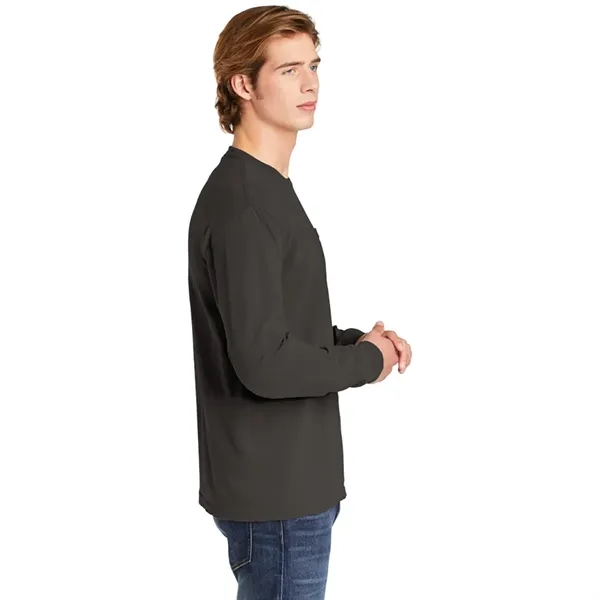 Garment dyed, long-sleeve pocket t-shirt.... from ASI 61125 Hit Promotional Products / Hit®