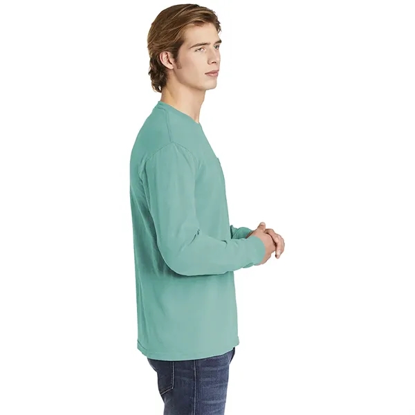 Garment dyed, long-sleeve pocket t-shirt.... from ASI 61125 Hit Promotional Products / Hit®