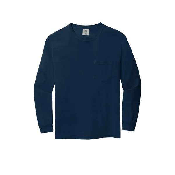 Garment dyed, long-sleeve pocket t-shirt.... from ASI 61125 Hit Promotional Products / Hit®