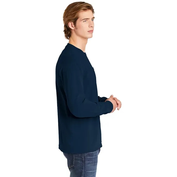 Garment dyed, long-sleeve pocket t-shirt.... from ASI 61125 Hit Promotional Products / Hit®