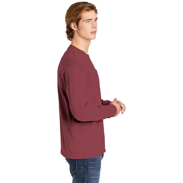 Garment dyed, long-sleeve pocket t-shirt.... from ASI 61125 Hit Promotional Products / Hit®