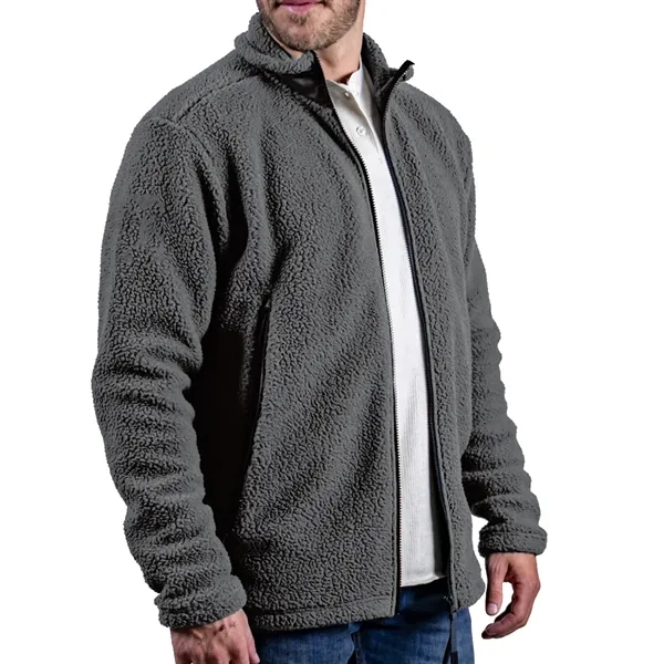 Sherpa fleece and ripstop jacket with oversize pockets and double zipper.... from ASI 61125 Hit Promotional Products / Hit®