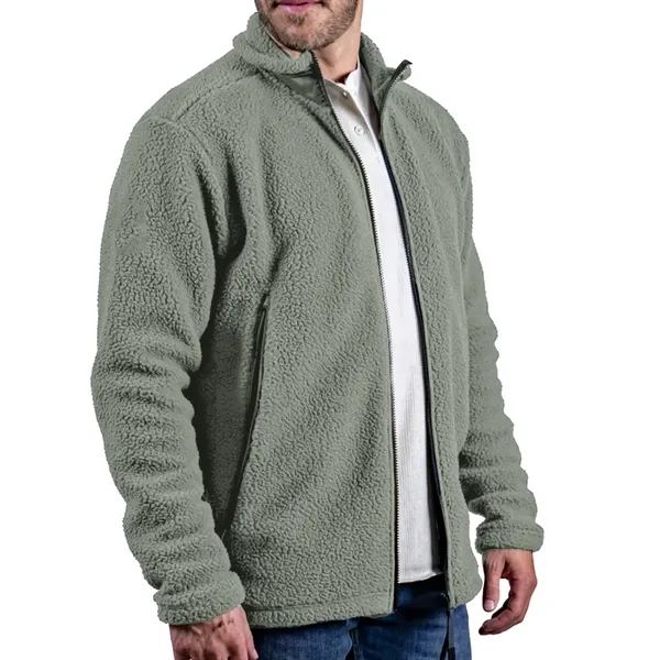 Sherpa fleece and ripstop jacket with oversize pockets and double zipper.... from ASI 61125 Hit Promotional Products / Hit®