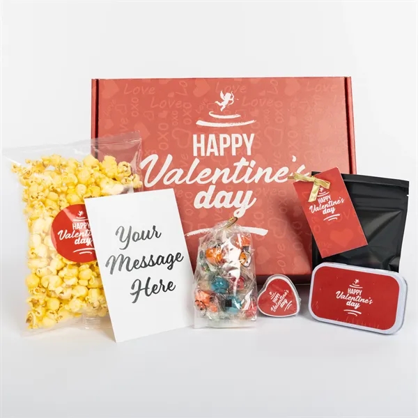 Valentine's Day gift set with mug stuffers, popcorn, candle, crinkle paper,... from ASI 61125 Hit Promotional Products / Hit®