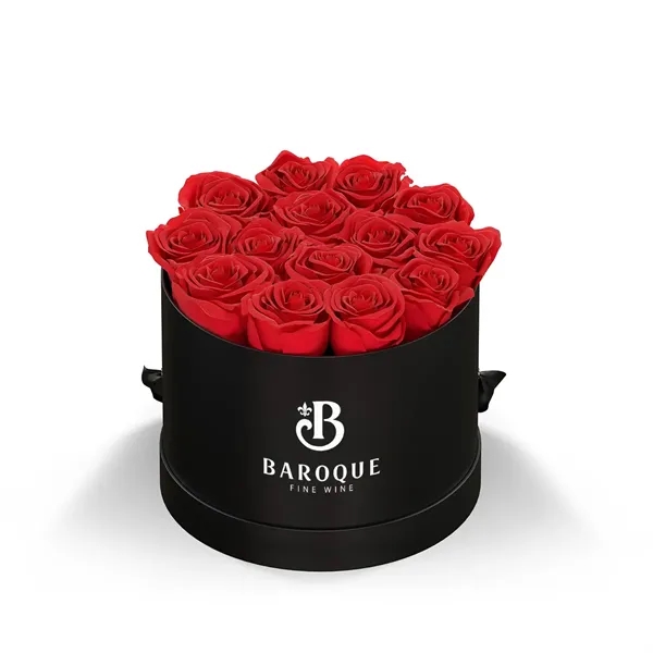 Arrangement of 13-15 exquisite roses in a box vase.... from ASI 61125 Hit Promotional Products / Hit®