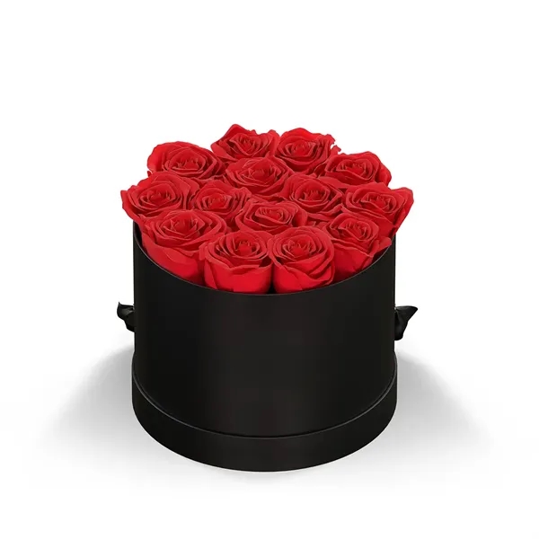 Arrangement of 13-15 exquisite roses in a box vase.... from ASI 61125 Hit Promotional Products / Hit®