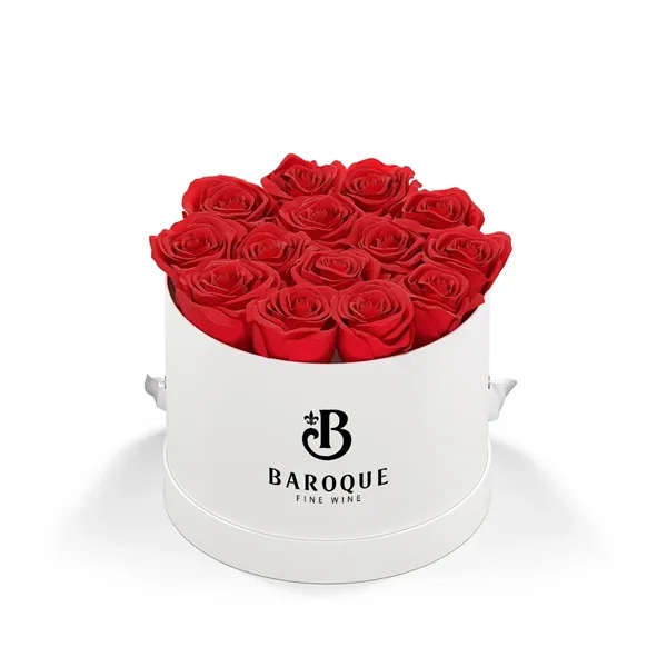 Arrangement of 13-15 exquisite roses in a box vase.... from ASI 61125 Hit Promotional Products / Hit®
