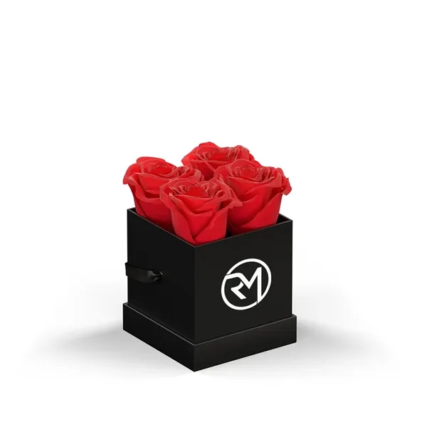 Arrangement of 4 roses set in a hat box.... from ASI 61125 Hit Promotional Products / Hit®